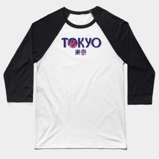 Tokyo Text Design Baseball T-Shirt